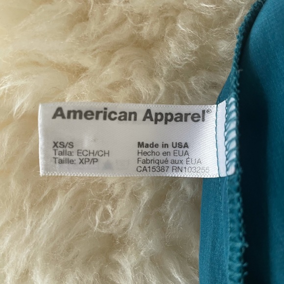 American Apparel - skater shirt - single layer : XS/S - Teal - Picture 8 of 10